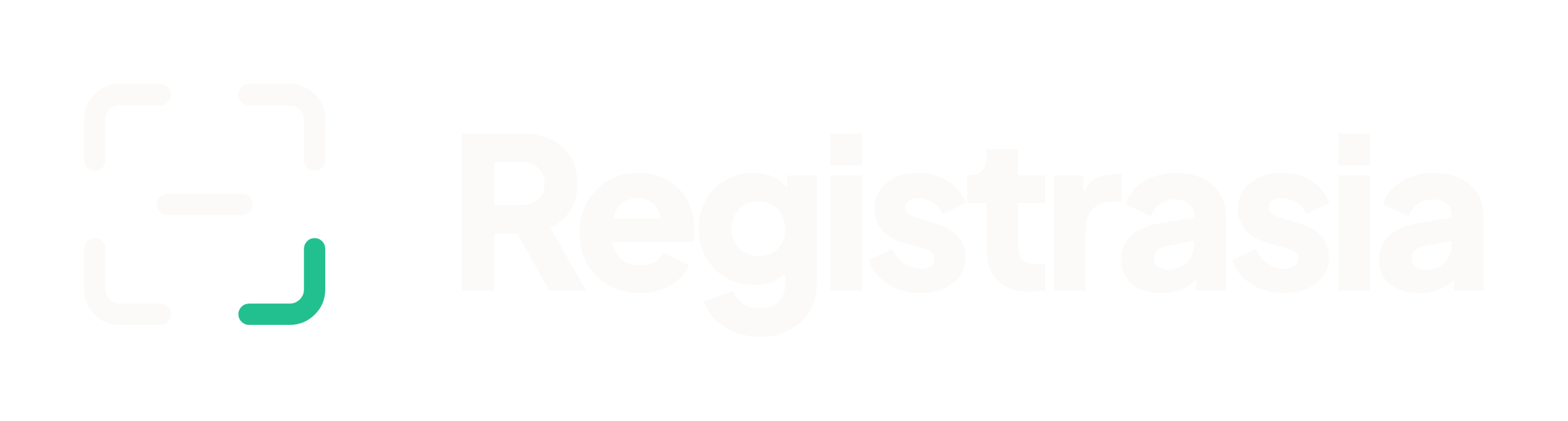 Logo lengkap, untuk latar gelap, Registrasia